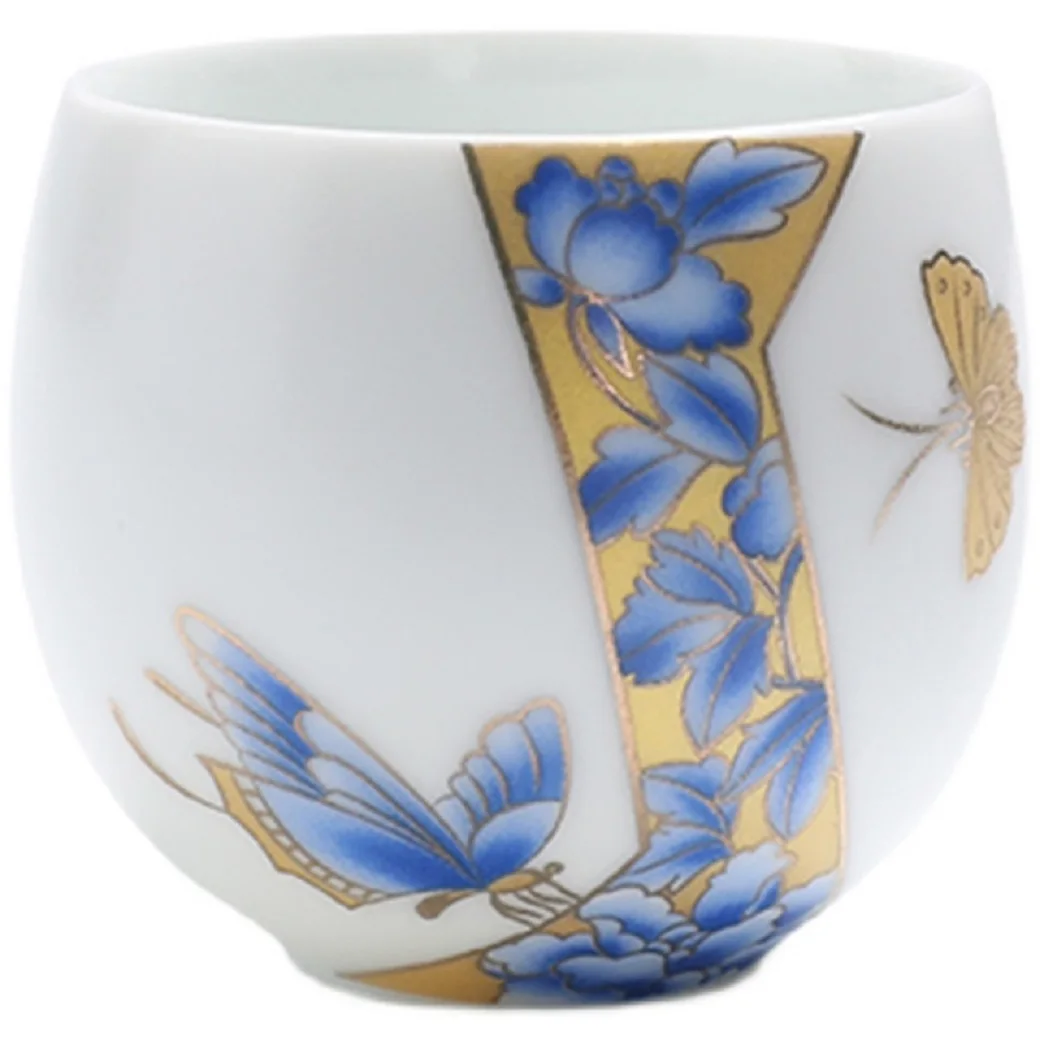 

Lanolin jade white porcelain ceramic Chinese master cup tea Luohan single cup tea set accessories large tea cup