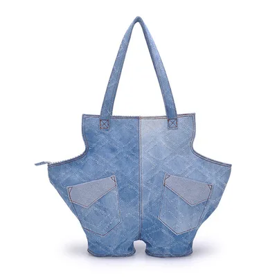 2020 personality trend canvas shoulder bag purse denim casual fashion large capacity handbag torebki damskie |