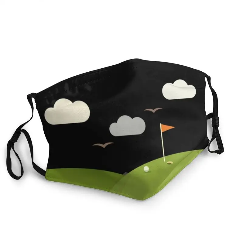 

Моющаяся маска для лица для любителей игры в гольф, маска для взрослых для занятий спортом, маска для гольфов, пылезащитный чехол, респирато...