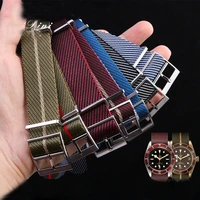 high quality grade nato zulu watch strap for tudor 20mm 22mm nylon replacement bracelet watch strap