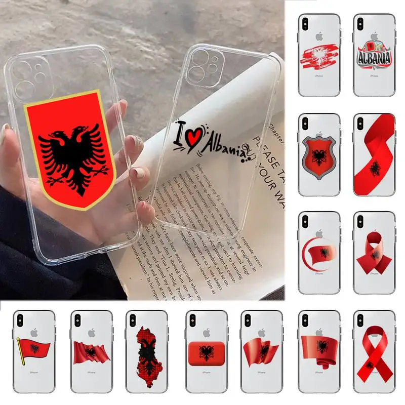 

MaiYaCa Albania flag Phone Case for iPhone 11 12 pro XS MAX 8 7 6 6S Plus X 5S SE 2020 XR cover
