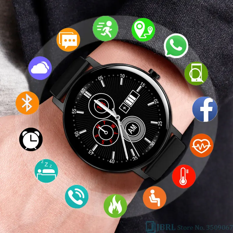 Круглые сенсорные Смарт часы мужские и женские умные электронные смарт для Android