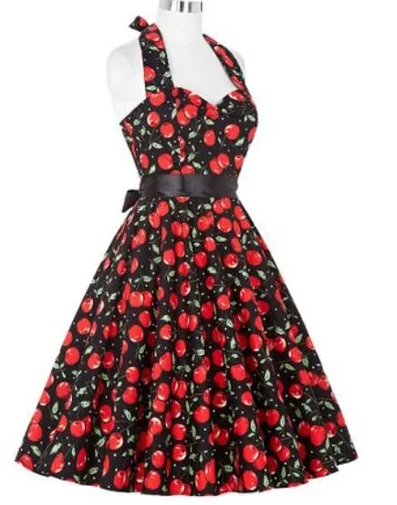 B040A Женское черно-белое платье в горошек большие качели Vestidos ретро халат повседневное выпускное вечернее платье рокабилли 50s 60s Pinup винтажные платья - Цвет: B040A
