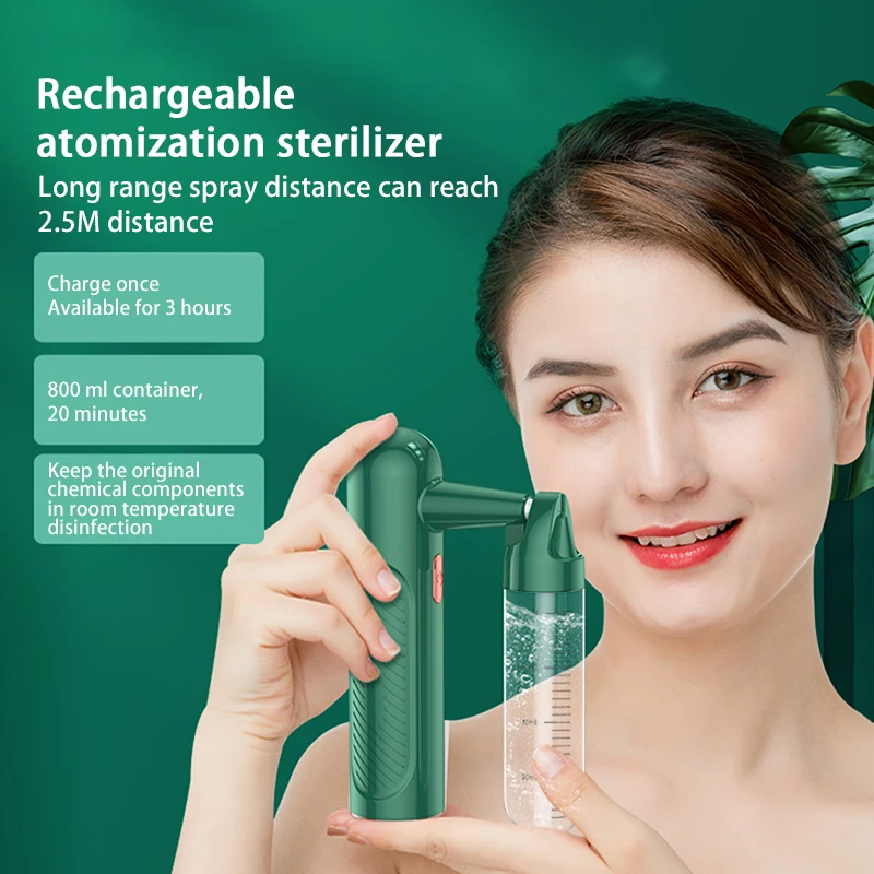 

Portable Wireless Handheld Atomization Disinfection USB Charging Nano Disinfection Spray Gun Fog Machine Fog Machine Household
