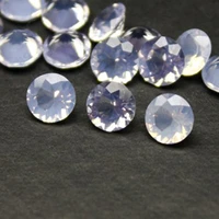 natural lavender lot quartz 8x8mm round shape faceted gemstone