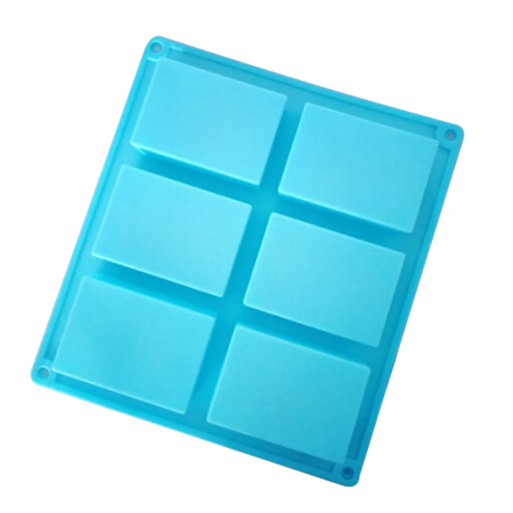 6 Cavity Rectangle Silicone Soap Mold DIY Making Homemade Cake Mould Handmade Craft for Home Bathroom Forms#40 | Дом и сад
