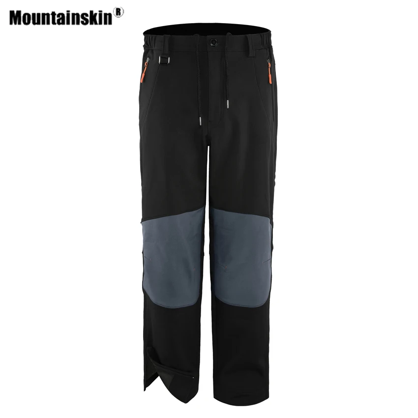 

Mountainskin New Winter Men Fleece Hiking Foot Zipper Pants Outdoor Sports Skiing Trekking Camping Fishing Warm Trousers VA846