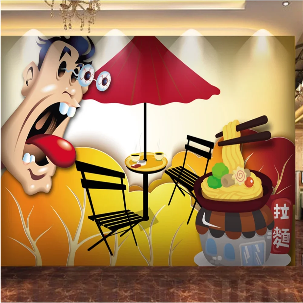 Большие обои на заказ рамен ресторан 3D символ отеля 3D/5D/8D трехмерная вогнутая и