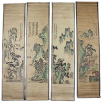 folk collection china scroll painting four screen paintings middle hall hanging painting calligraphy and painting