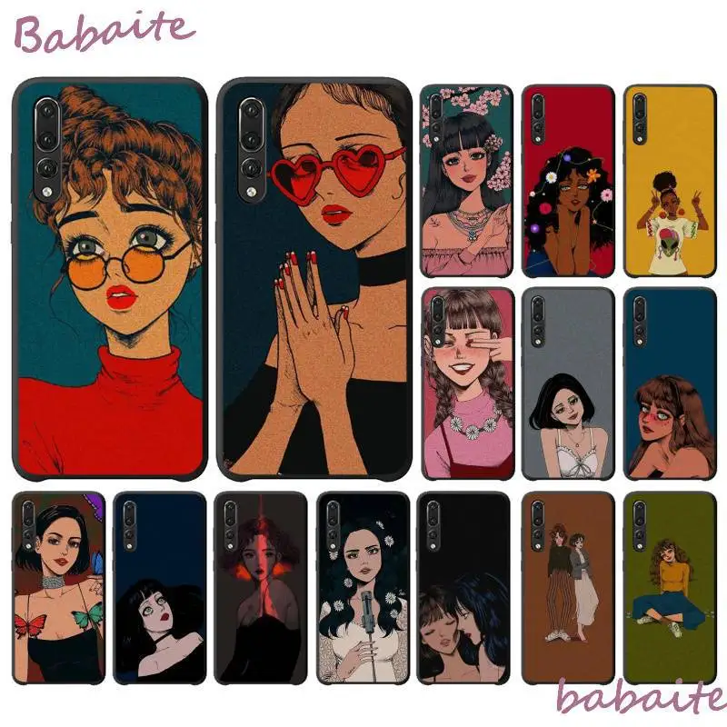 

Babaite pop comic girl and art Soft black PhoneCase for HuaweiP30 PRO LITE P SMART P20LITE 2018 NOVA 2 2I 2PLUS 2S P smart plus