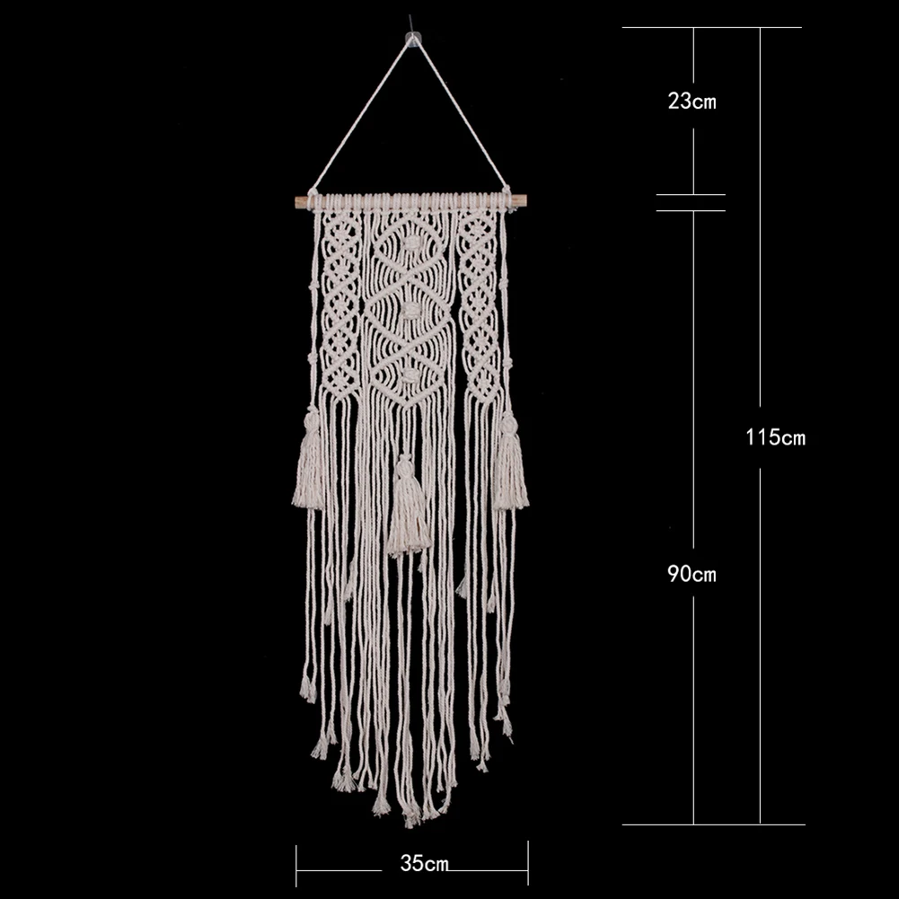 

Macrame Handmade Wall Hanging Home Decoration Bohemian Handmade Woven Pure Cotton Tapestry Geometric Home Decor Handicraft Gift