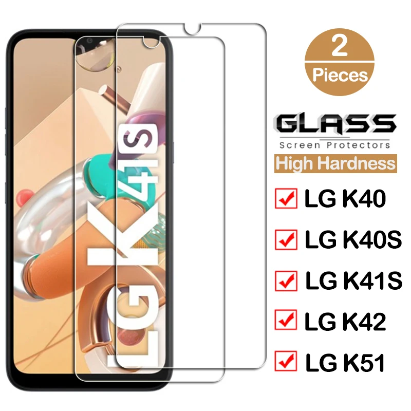 

2Pieces/Lot Premium Protective Films For LG K41S 42 51 40 S 5G Safety Tempered Screen Protectors For LG K 42 40 K51 K41S K40S HD