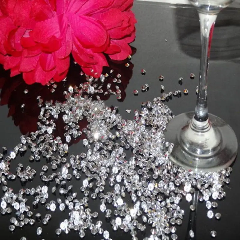 

1000PCS 4.5mm Wedding Decoration Crafts Diamond Confetti Table Scatters Crystal Beads Centerpiece Events Party Festive Supplies