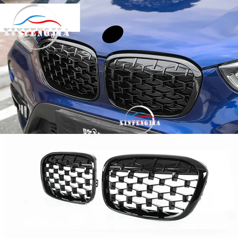 Решетка радиатора для BMW X1 F48 16 19 2 шт. передняя решетка набор украшения|Лепнина