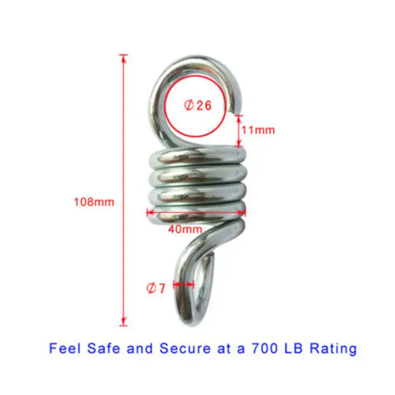 Пружина 300 кг прочная стальная удлинительная пружина для гамака качели