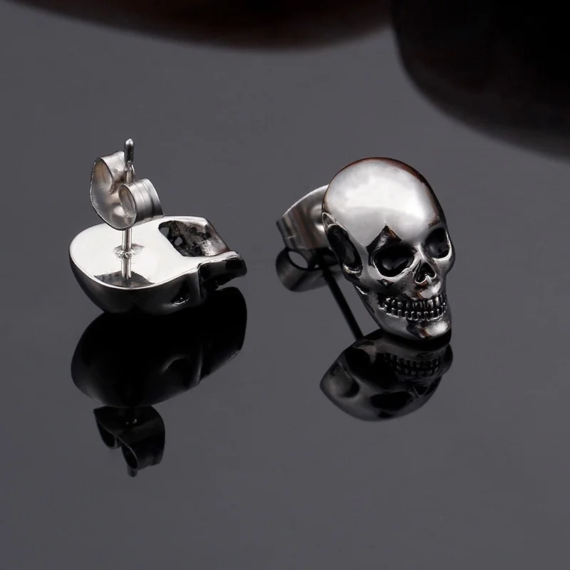 

Punk rock men and women retro skeleton Earrings couples earrings wholesale Halloween gifts