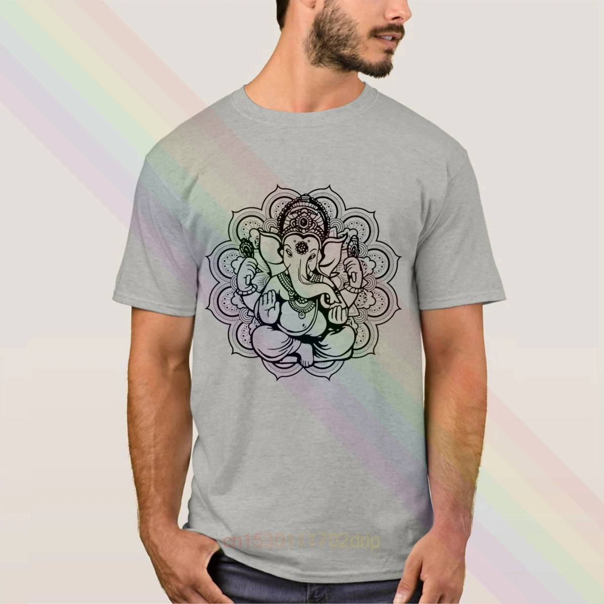 Новинка 2020 летняя одежда из 100% хлопка с изображением индуистского бога слона