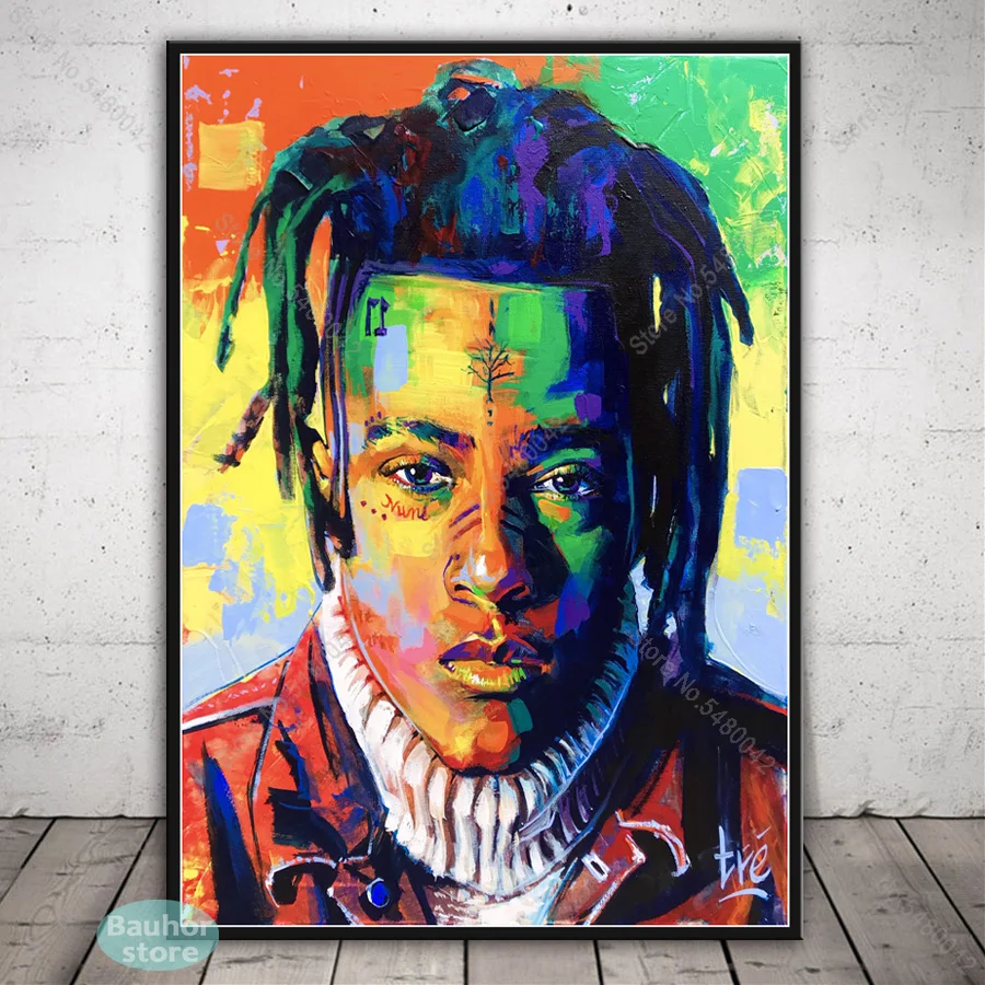 Тревис Скотт плакат абстрактного искусства XXXtentacion Tupac 2PAC Абстрактная Картина на