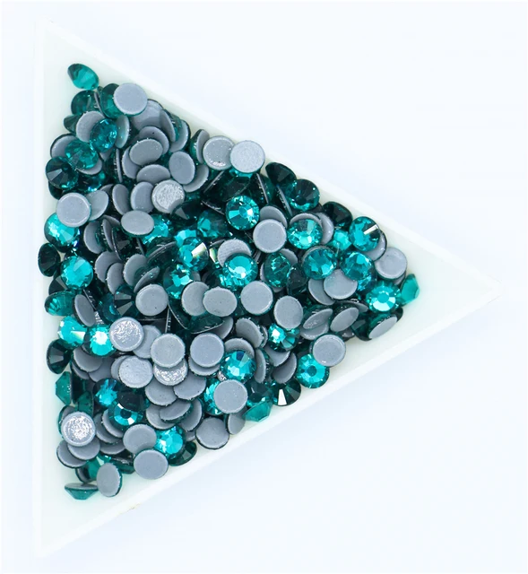 AAAA + качественные Стразы с зеленым цирконием DMC с горячей фиксацией ss6 ss10 ss16 ss20 ss30 Стразы с плоской задней поверхностью для роскошного платья