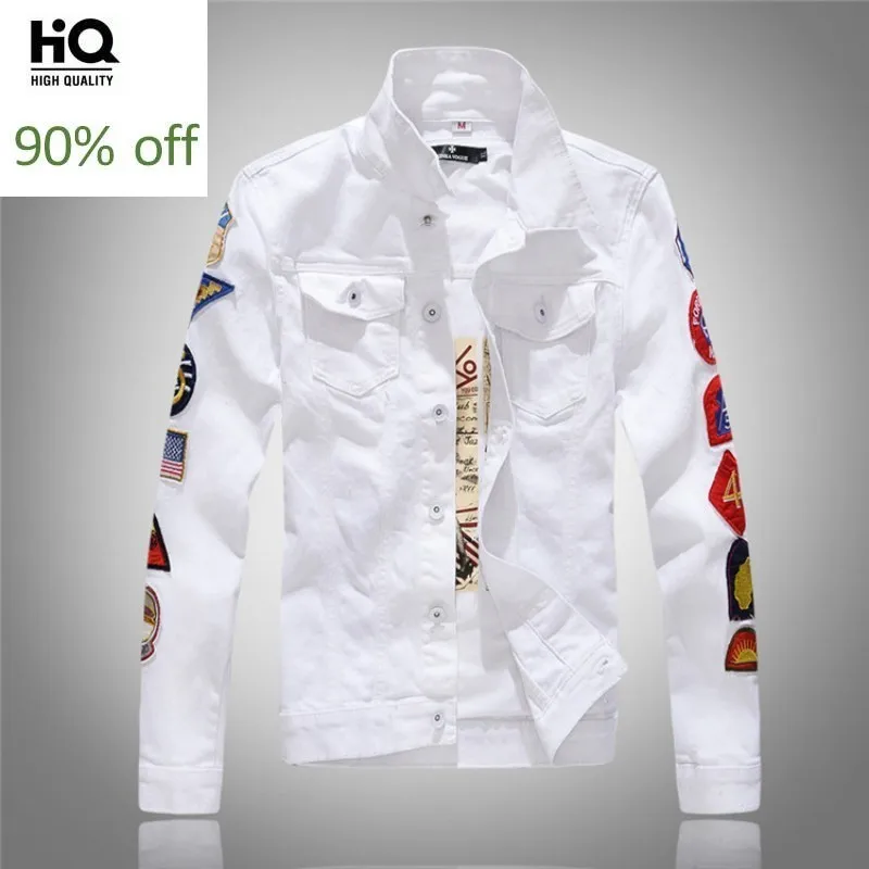Корейская мода белый Campera Hombre уличная одежда повседневная однобортная куртка с