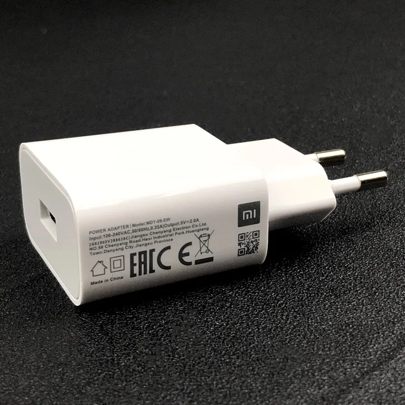 Оригинальное зарядное устройство Xiaomi 5 В/2 А EU дорожный зарядный адаптер Usb