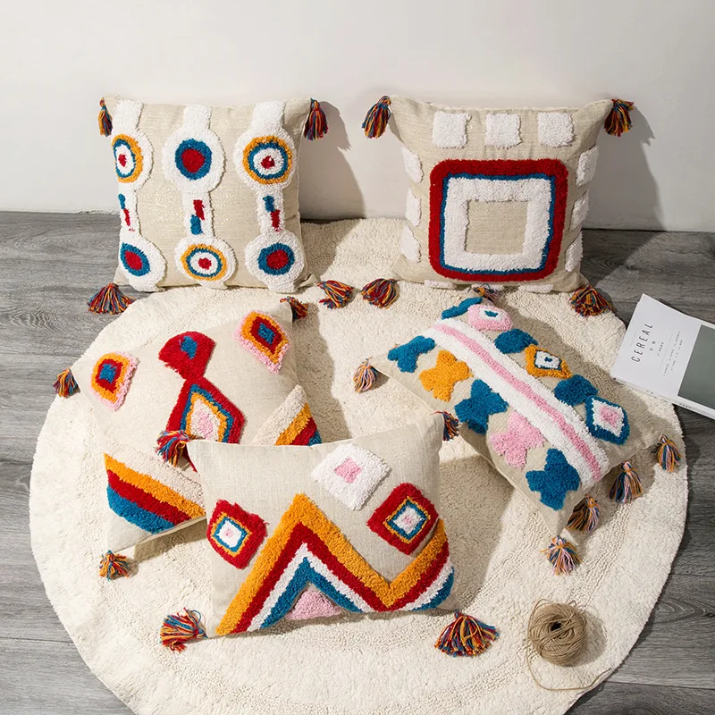 45X45 см квадратная подушка крышка Hand-made Вышивка диван-Подушка Чехол Декор накидки