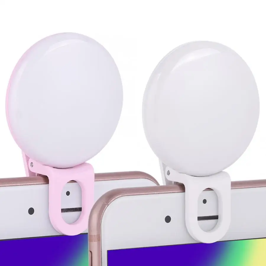 Портативный мини USB Перезаряжаемый телефон клип на светодиодный вспышка для