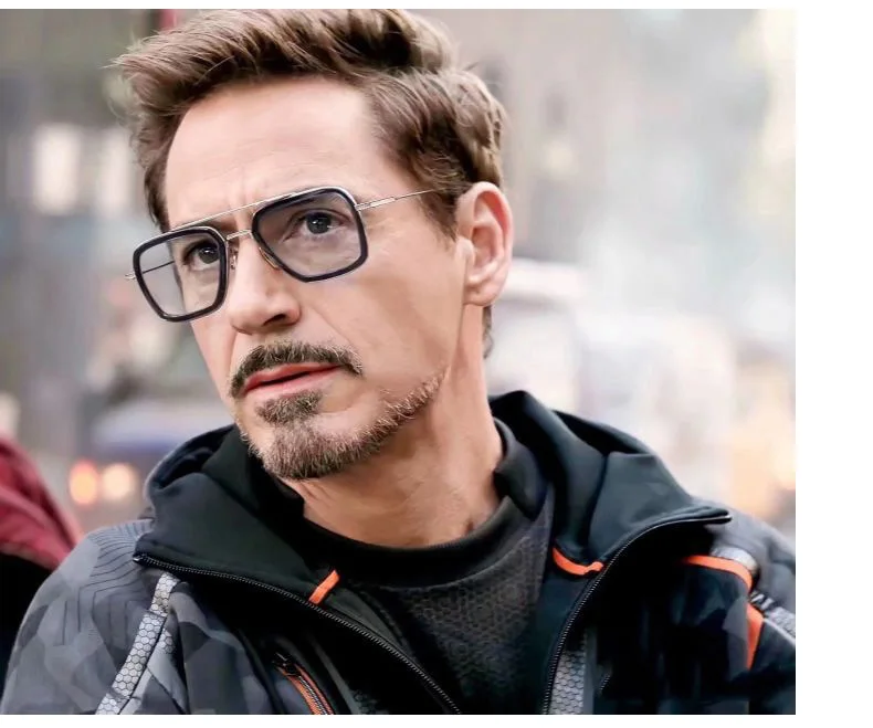 Модные мужские солнцезащитные очки Tony Stark, Мстители 3, Железный человек, квадратные очки, оправа, Человек-паук, Эдит, оптическая оправа, RX216
