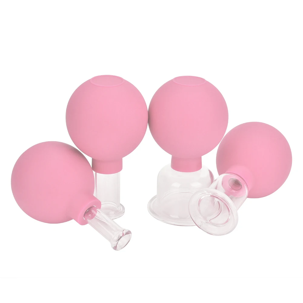 Вакуумный массаж баночный набор чашек с резиновой головкой Стекло