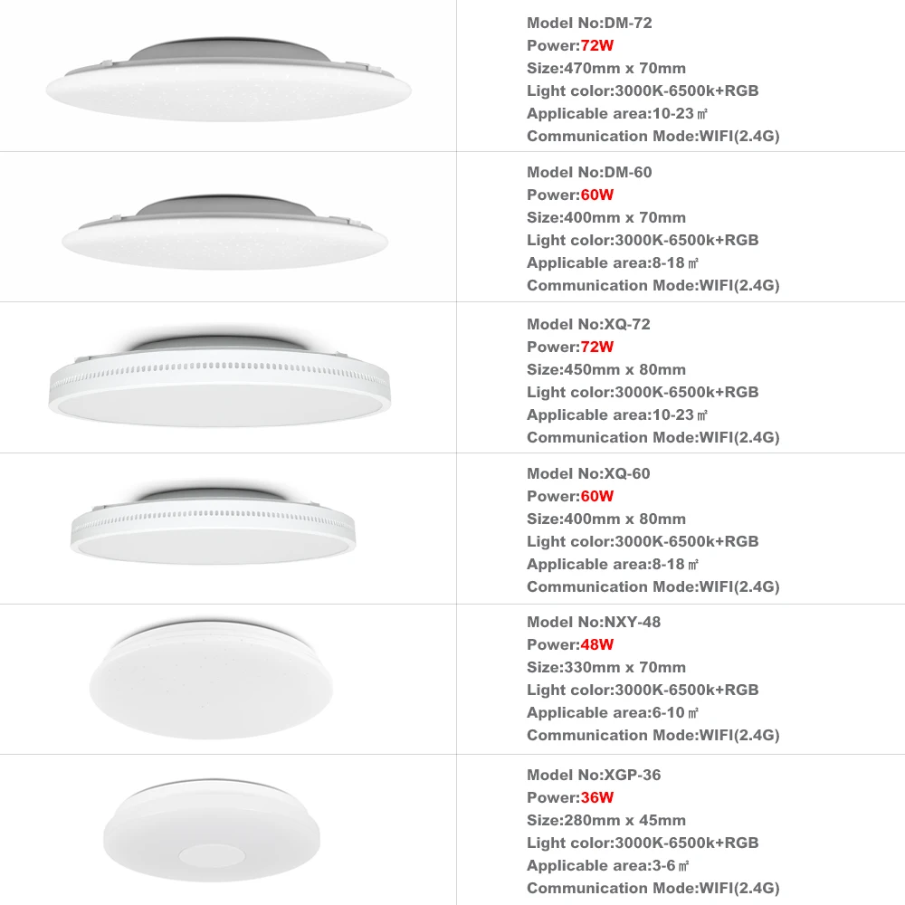 $35.50 OFFDARKS Modern LED Smart Ceiling Light WiFi / APP Intelligent Control Ceiling lamp RGB Dimming 36W / 48W / 60W / 72W