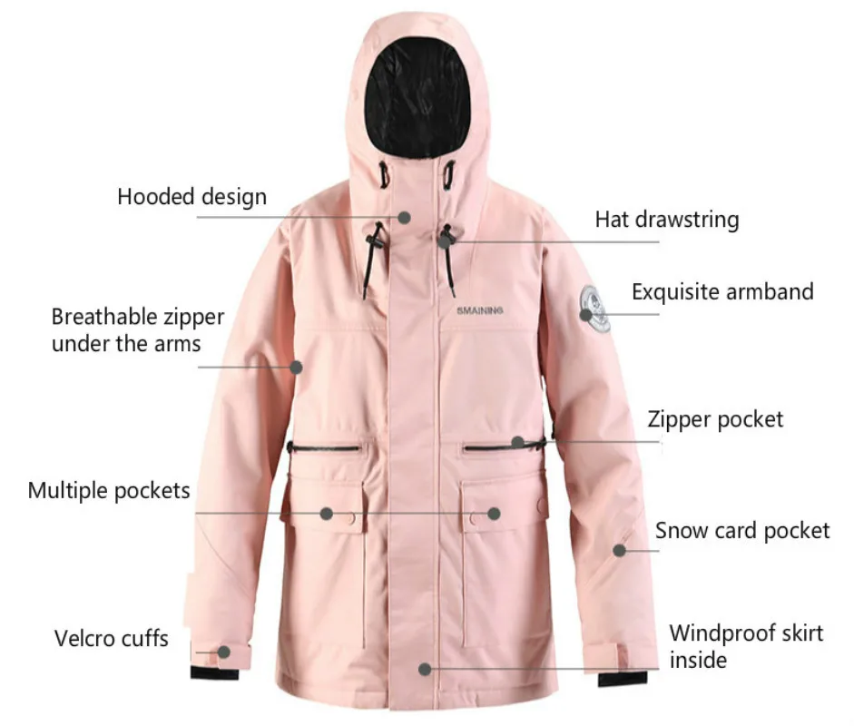 

2020 winter New Korean ski Clothing men women single double board waterproof wear-resistant warm couple ski Coat