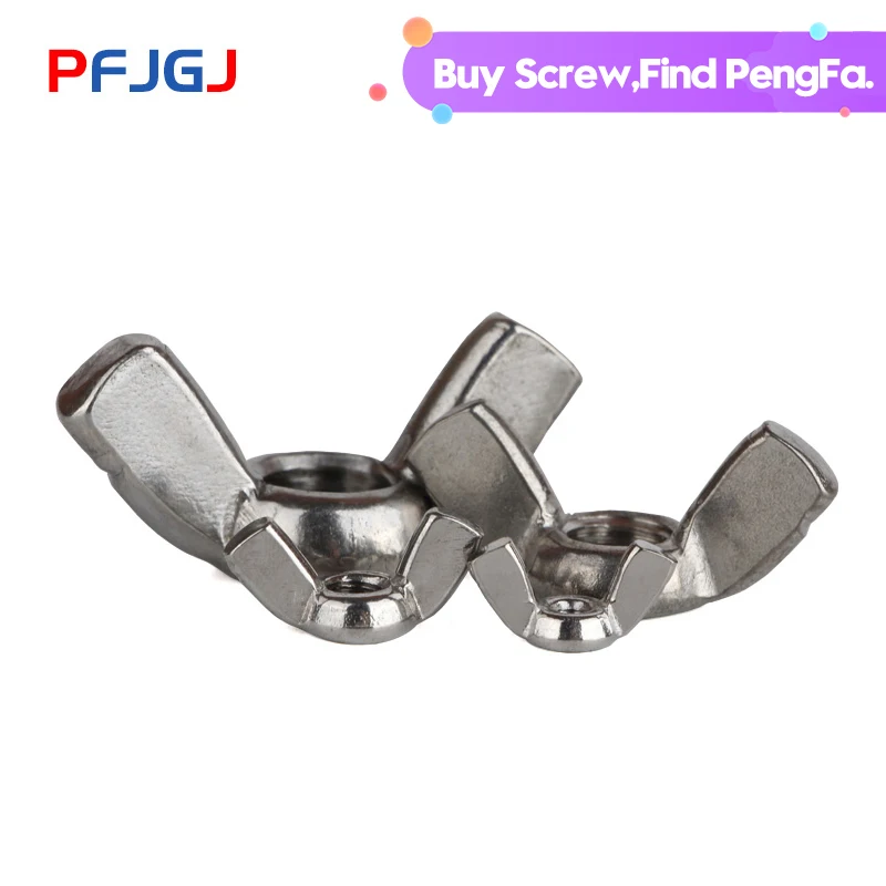 

Peng Fa 20/10pcs 304 stainless steel sheep horn nut 201 butterfly disc nuts M3-M12 butterfly nut
