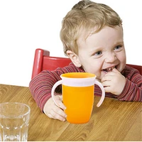 1pc 360 baby cups can be rotated magic cup baby learning drinking cup leakproof child water cup bottle copos learning cup