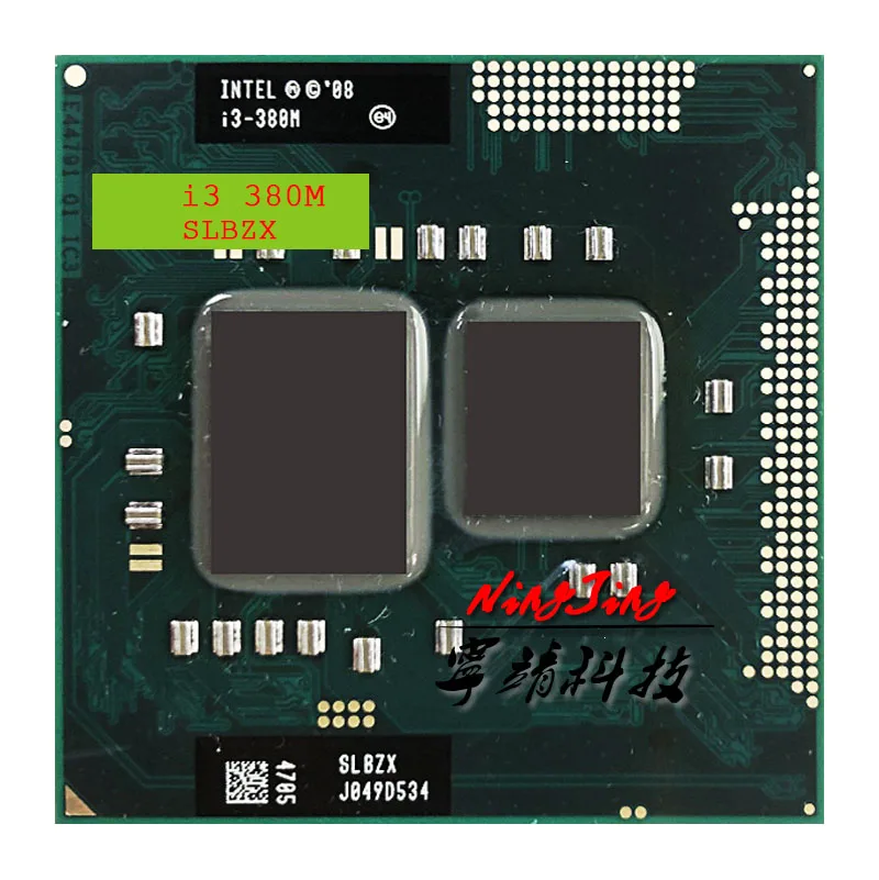 Intel Core i3-380M i3 380M SLBZX 2,5 ГГц двухъядерный четырехъядерный процессор 3W 35 Вт Разъем G1/rPGA988A