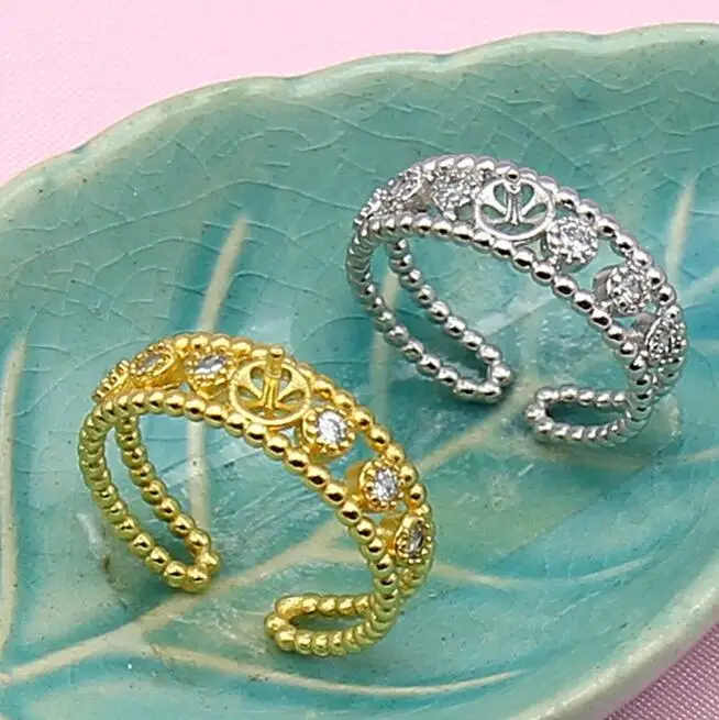 Уникальное модное кольцо с жемчугом для крепления фурнитура колец регулируемое