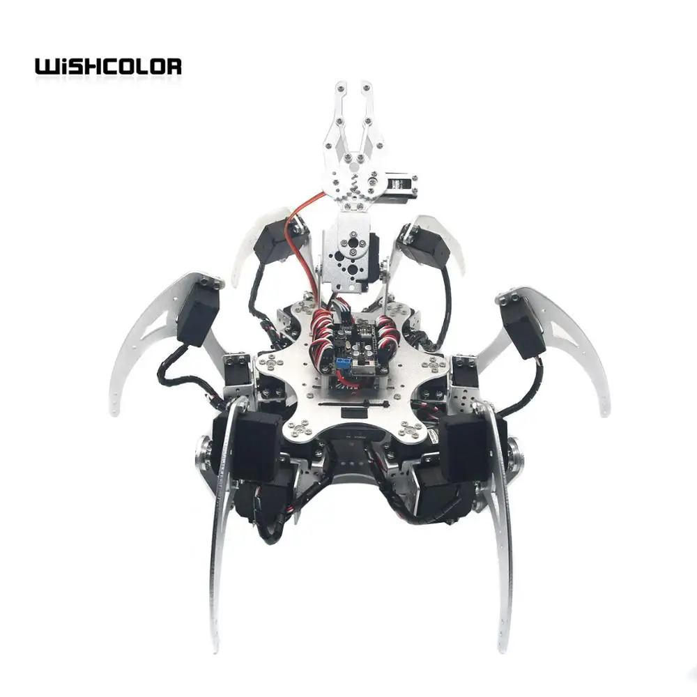 20DOF алюминиевый шестиугольный робот паук с шестью ножками когтями и LD 1501