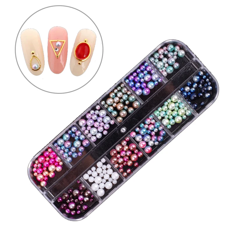 Многоцветные Стразы для ногтей стразы с жемчугом камни драгоценные заклепки