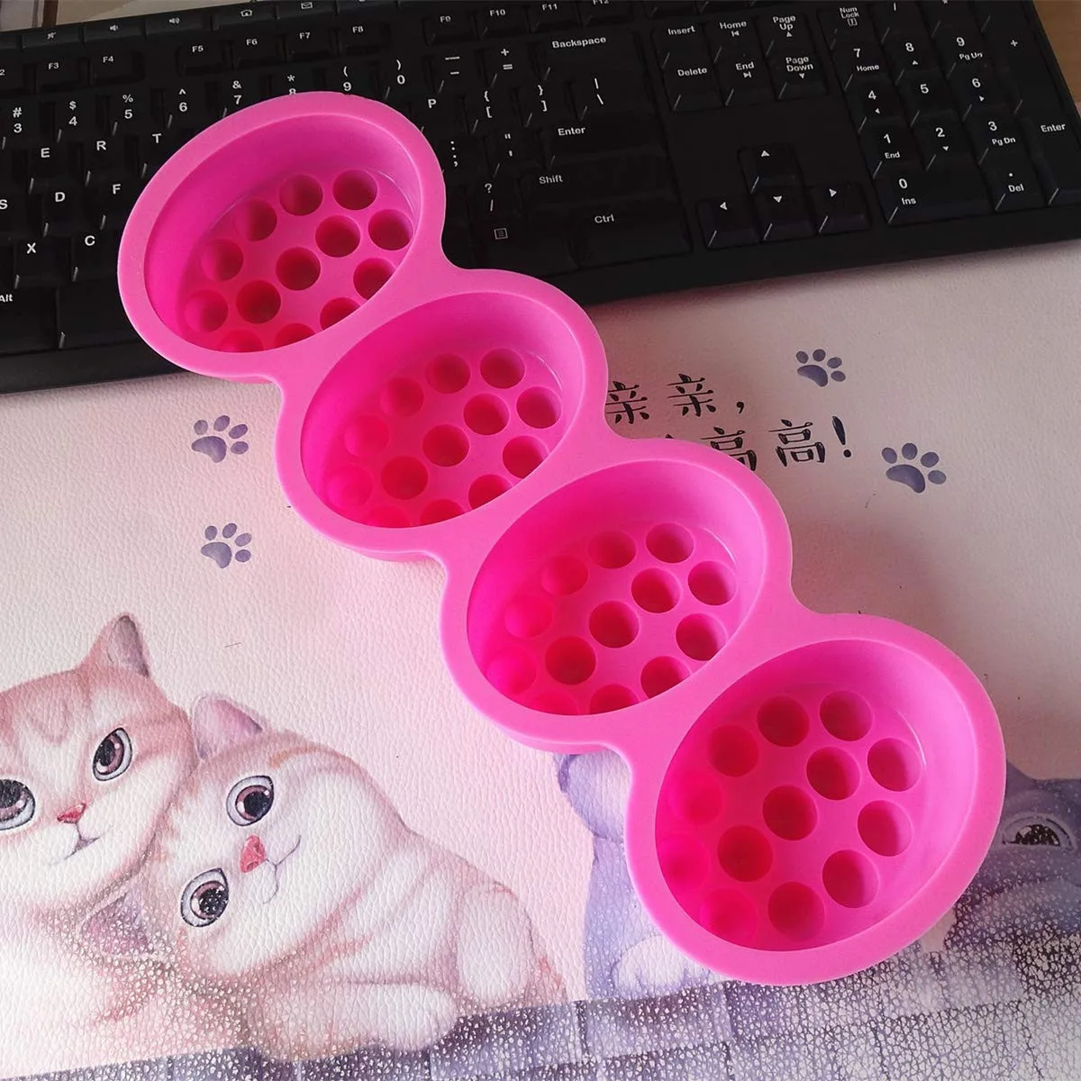 Силиконовая форма массажное мыло барная 4 полости для самостоятельного