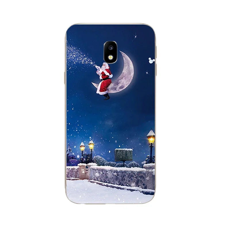 Чехлы из ТПУ для Samsung Galaxy S8/S8 Plus чехол телефона J3 J5 J7 2017 Prime с рождественским узором