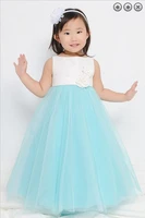 free shipping flower girl dresses for weddings 2016 first communion christmas pageant dresses for girls blue wedding party dress
