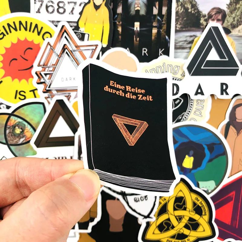 Pegatinas de la serie Dark TV para port&aacute;til, monopat&iacute;n, equipaje, nevera, Notebook, casco, juguete de dibujos animados, DIY, 10/50 unidades por paquete-5