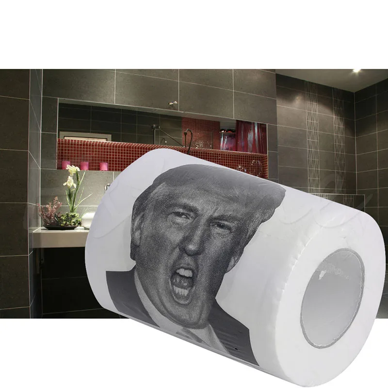 Горячая Дональд Трамп улыбка 3ply 150 листов туалетной бумаги рулон Новинка