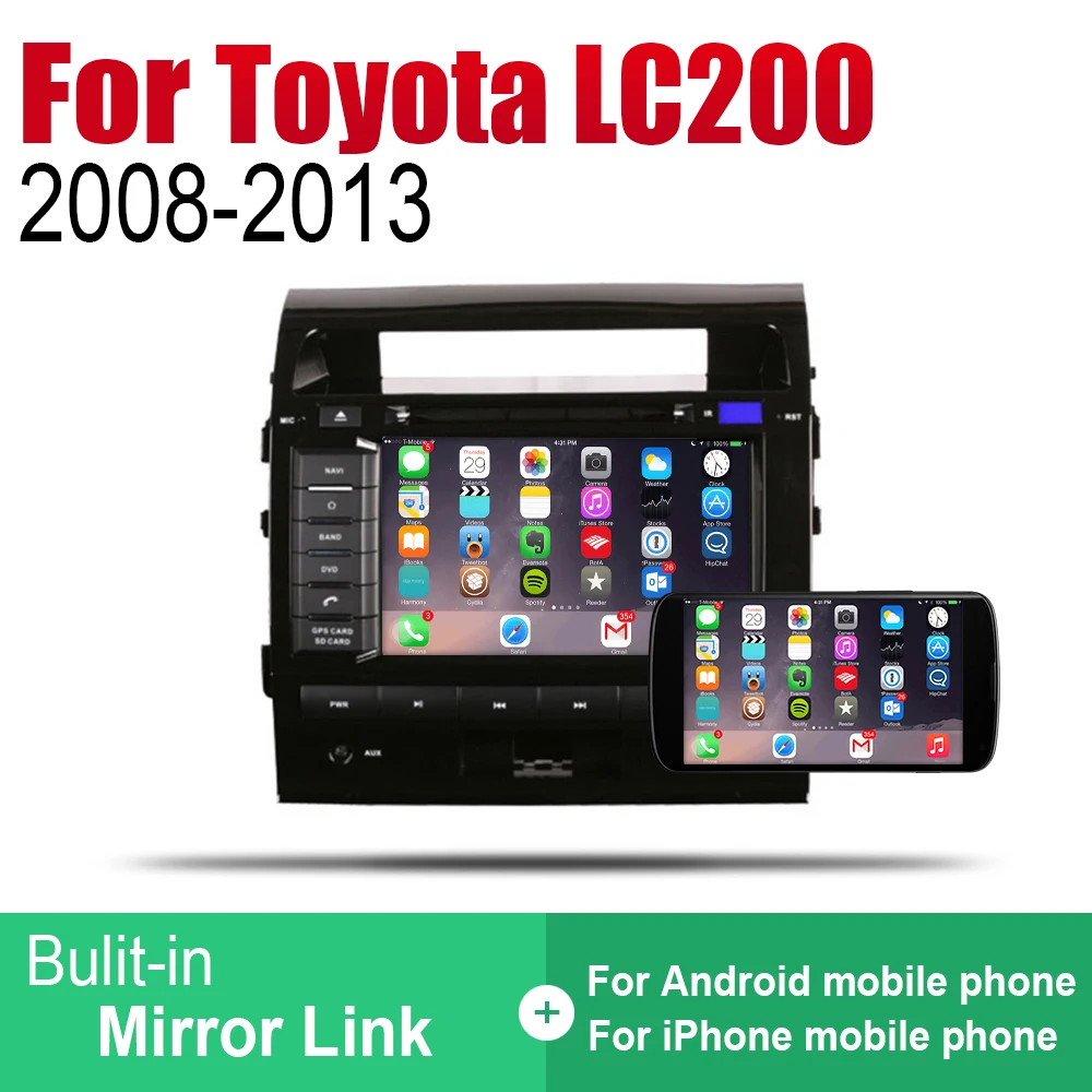 ZaiXi Android автомобильное радио стерео GPS навигация для Toyota Land Cruiser LC200 2008 ~ 2013 Bluetooth wifi