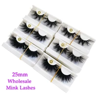 wholesale eyelashes 102050100 pairs 3d mink lashes bulk dramatic 25mm wispy long fake false eyelashes vendor makeup 5d lash