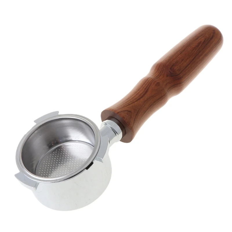 

Stainless Steel Espresso Coffee Machine Handle 51MM Bottomless Filter Holder 72XF