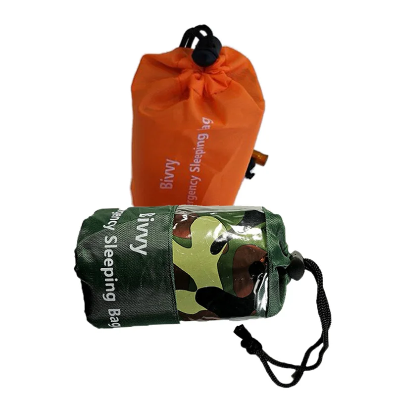 2 Pack аварийное одеяло термальный водонепроницаемый спальный мешок для выживания