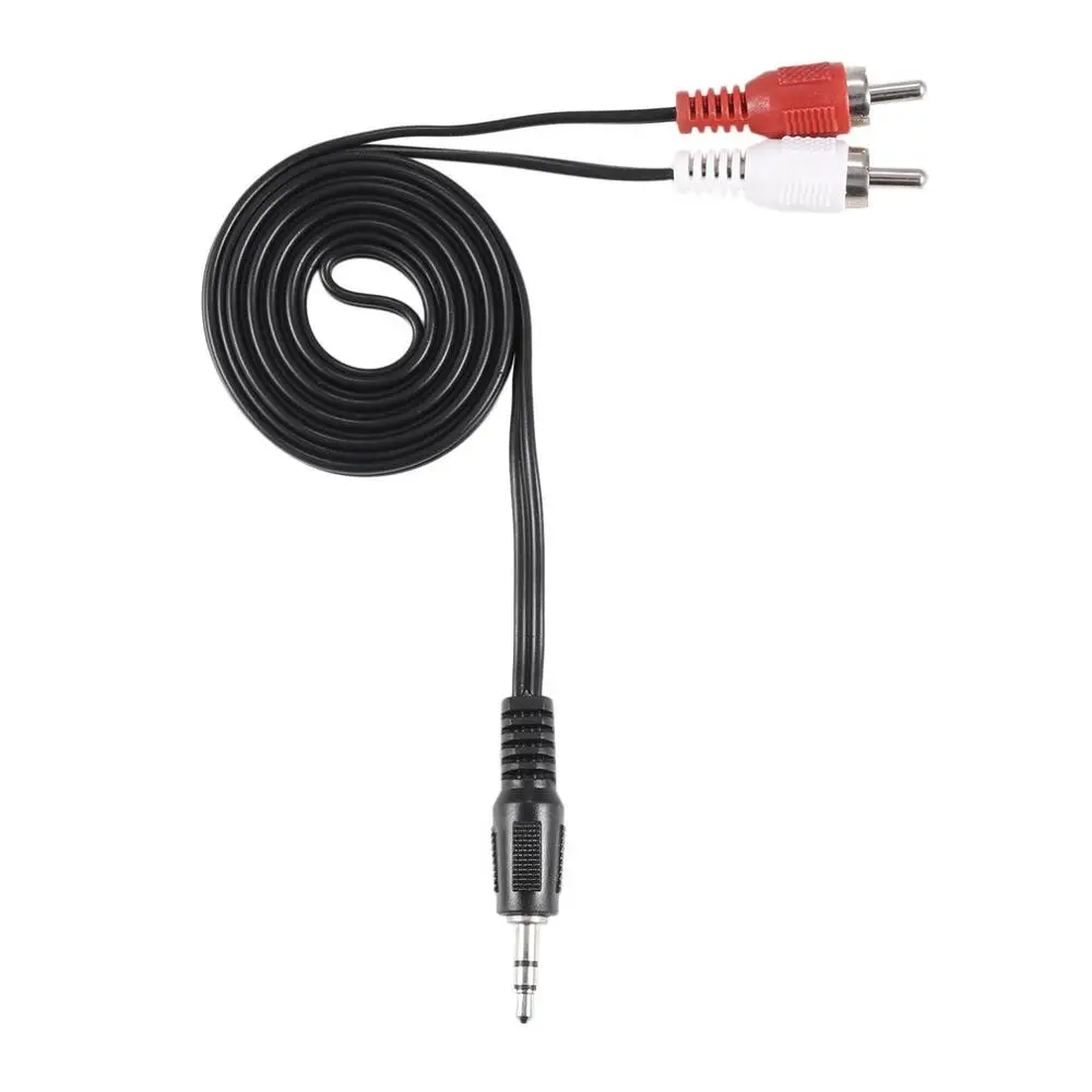 

New 1/8 Inch 3.5mm Plug Jack to 2 RCA Male Stereo Audio Earphone Headphone Headset Y Splitter Adaptor Cable