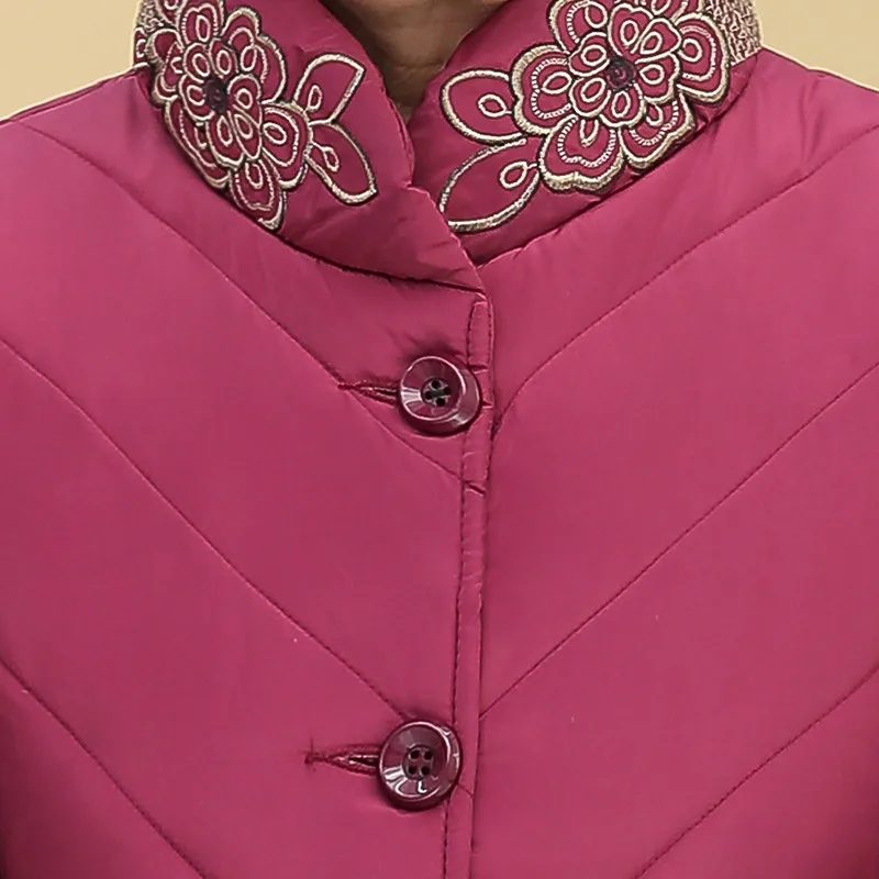 Зимняя куртка для пожилых женщин пальто размера плюс 5XL толстое теплое хлопковое