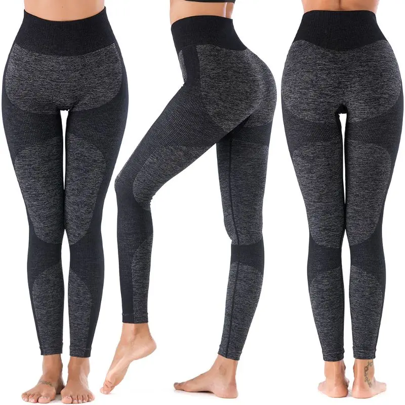 Энергии бесшовные Леггинсы Спортивные Высокая Талия тренажерный зал Фитнес Push Up