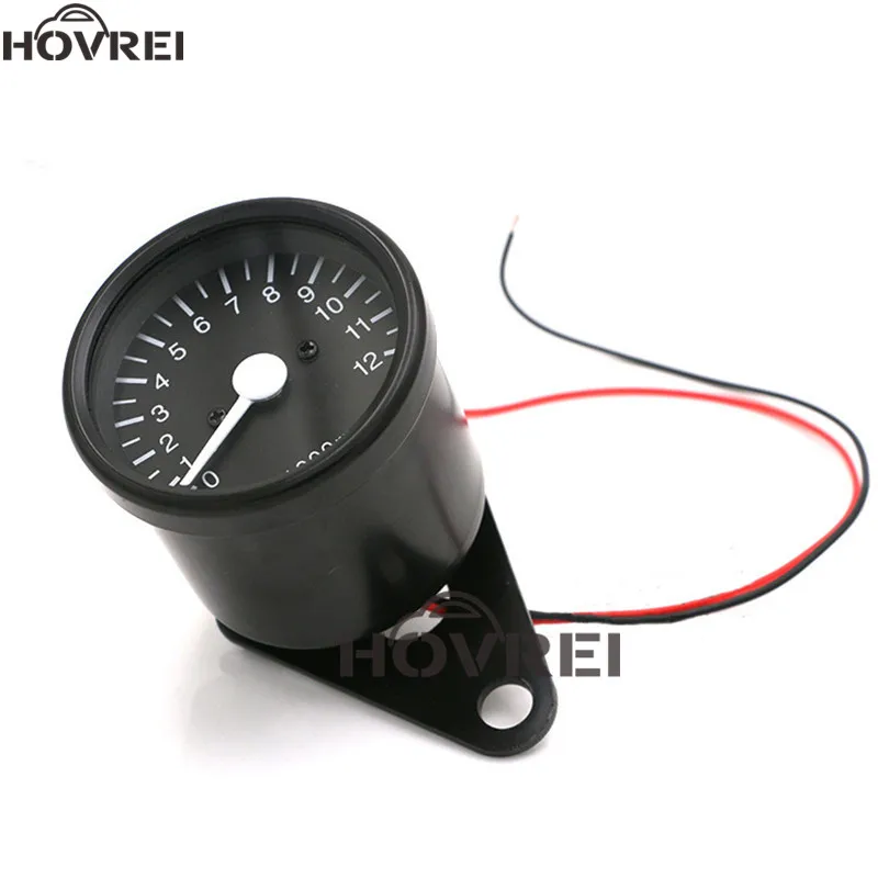 Universal 12V retro Motorcycle LED Tachometer Gauge meter Motorbike Backlight Speedometer Odometer | Instruments